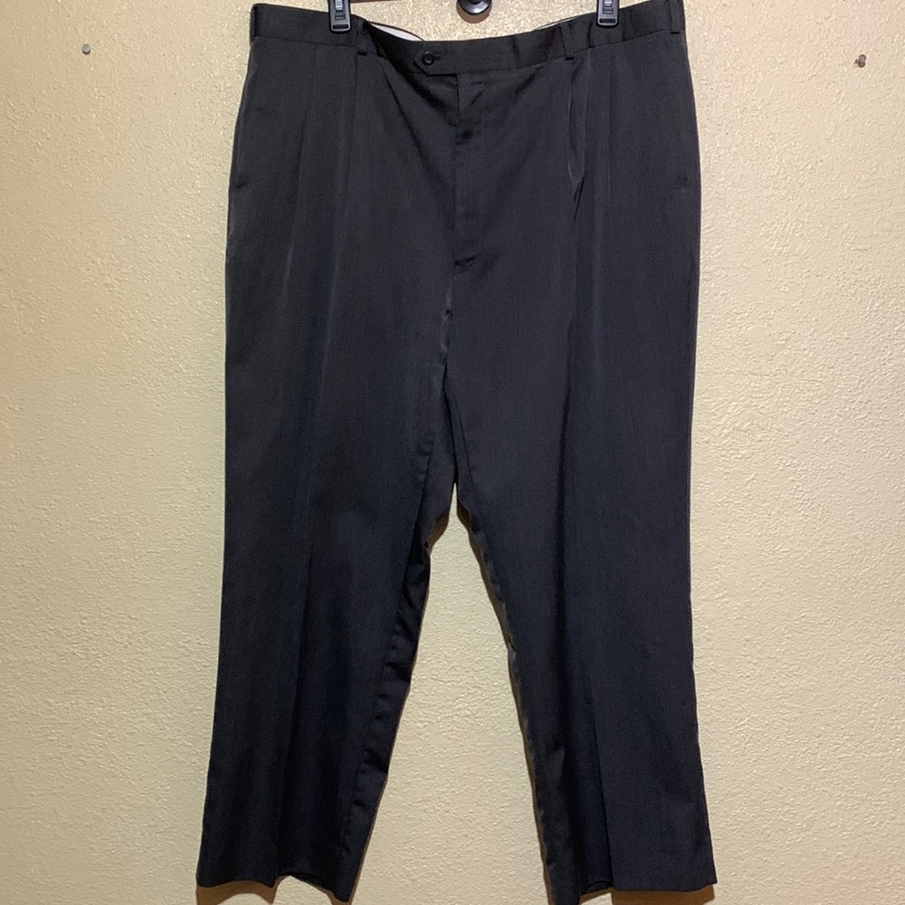 Barrington Men's Slacks Dark Gray 46 x 30 Pockets Zipper with Button Rayon Poly